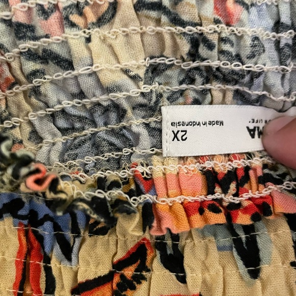 Beautiful 2X Sonoma Floral Print Midi Dress - Picture 5 of 6